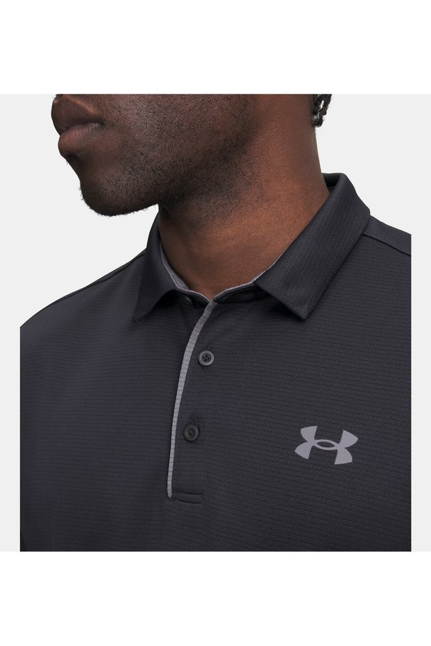 Men's Polo Neck T-Shirt 3 Buttons Ua Tech ™ Short Sleeve Relaxed Fit Polo T-Shirt
