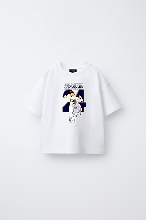 Arda Güler Printed Oversize 100% Cotton Short Sleeve Unisex Kids T-Shirt