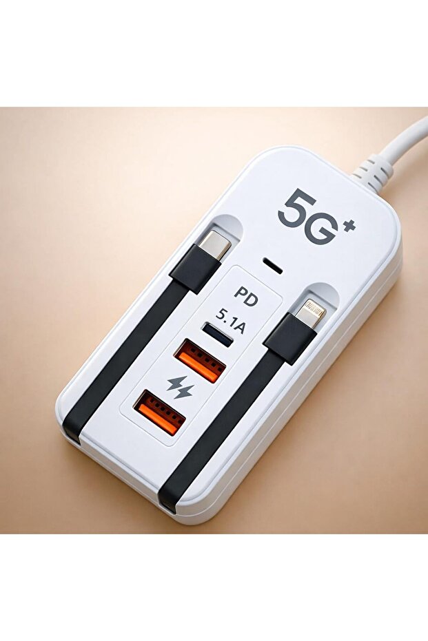 محول شحن USB بـ 4 منافذ بقوة 66 واط