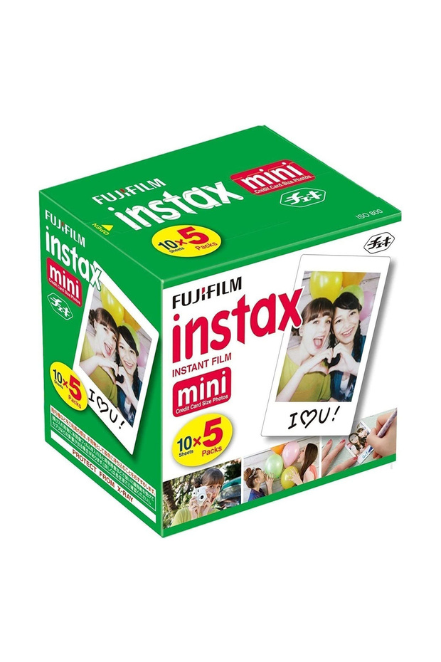 Instax Mini Instant Film, 10 Sheets × 5 Pack (Total 50 Shoots)
