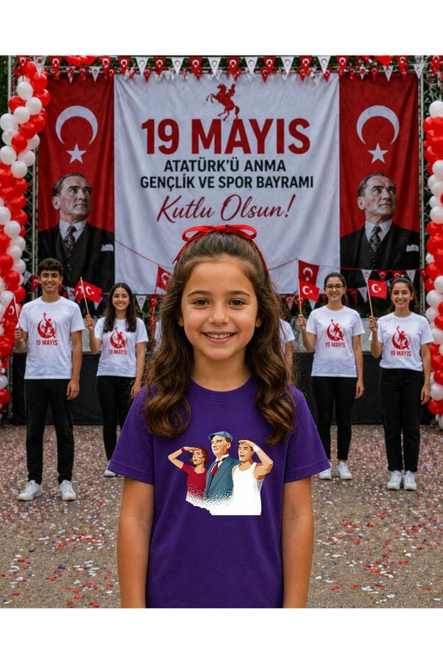 19 May Atatürk Youth Day T-Shirt 100% Cotton Oversize Unisex Printed Comfortable Fit