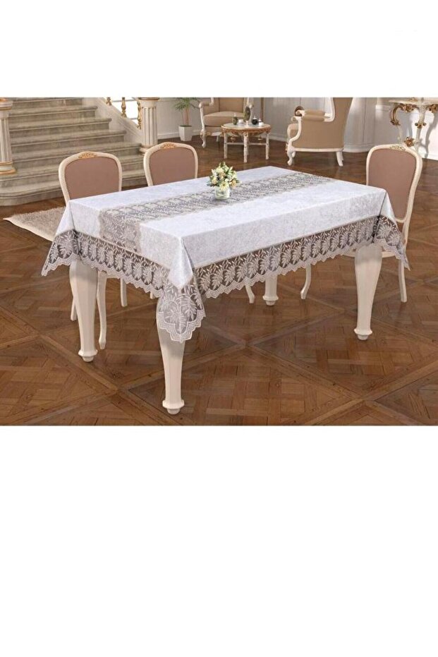 Tablecloth – Dertsiz 12-Person Single Tablecloth Dowry Gift Box Dertsiz Stain-Resistant Garden Linen