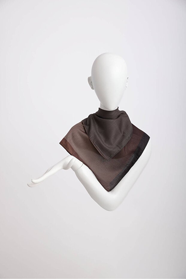 Ahenk Gradient Patterned Double-Sided Scarf - Brown - 1