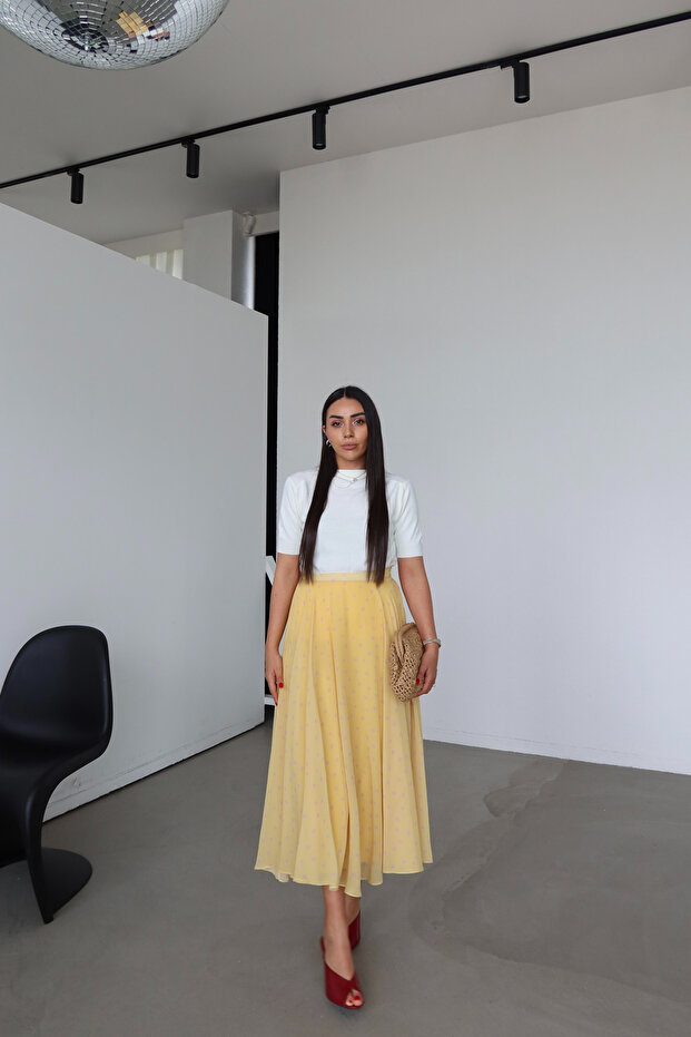 Polka dot tulle skirt