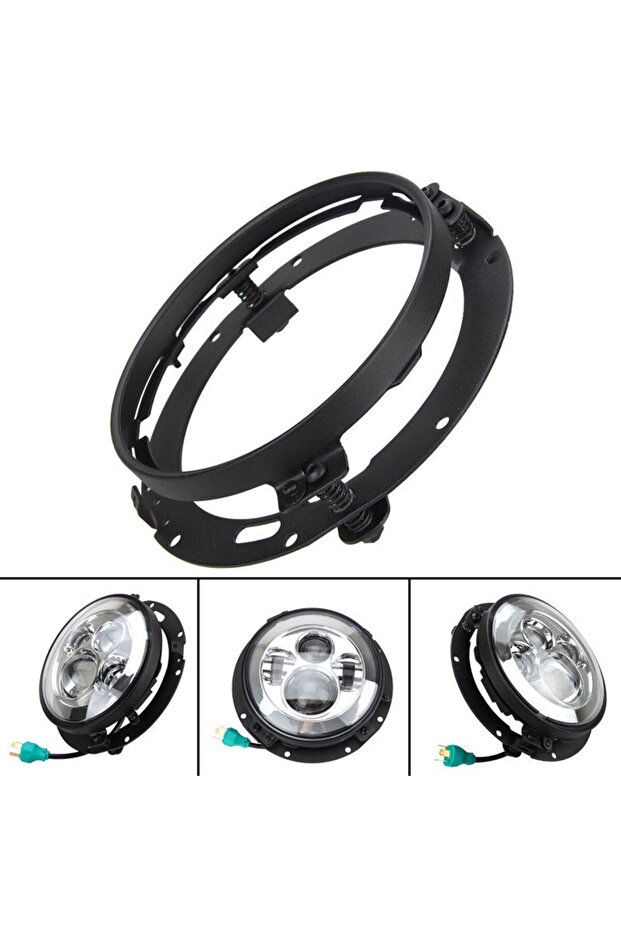 7 Inch Round Motorcycle Headlight Mounting Bracket 8Q3NU - 1