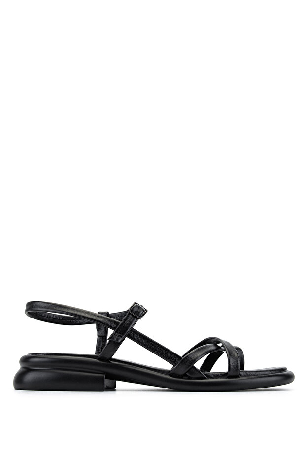 Women's Black Flat Sandals
