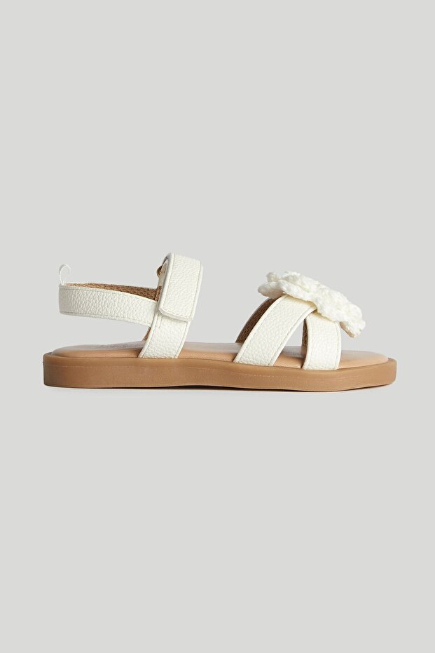 Cream Crochet Sandals