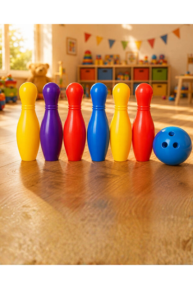 Colorful Bowling Set Children's Activity Game Motor Skills Developer