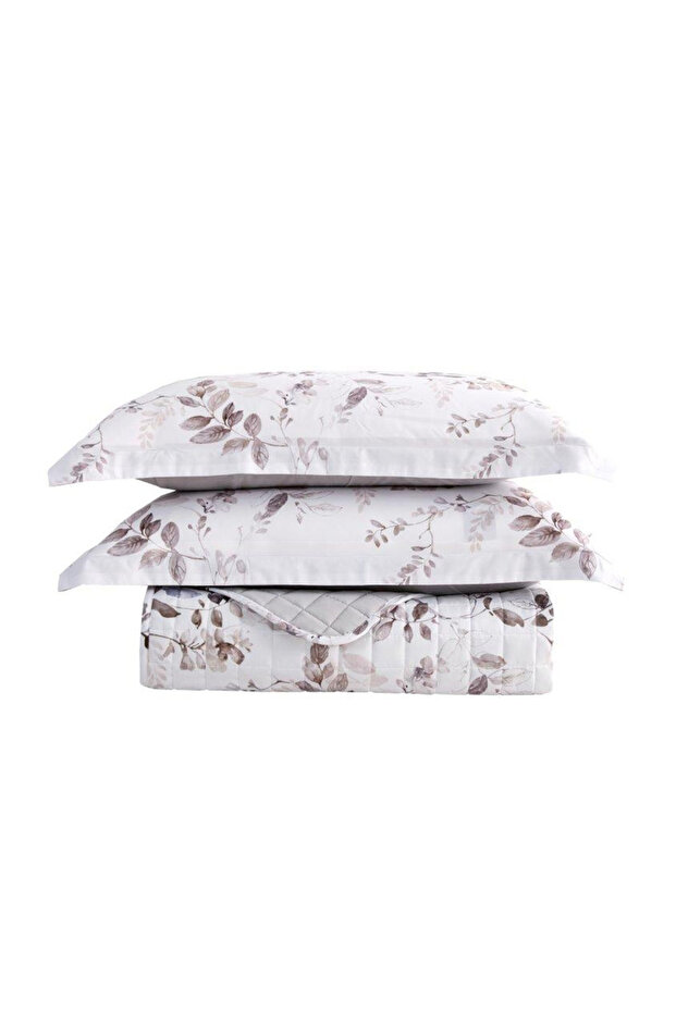 4-Piece Microfiber Printed Bedspread Queen Set - 2
