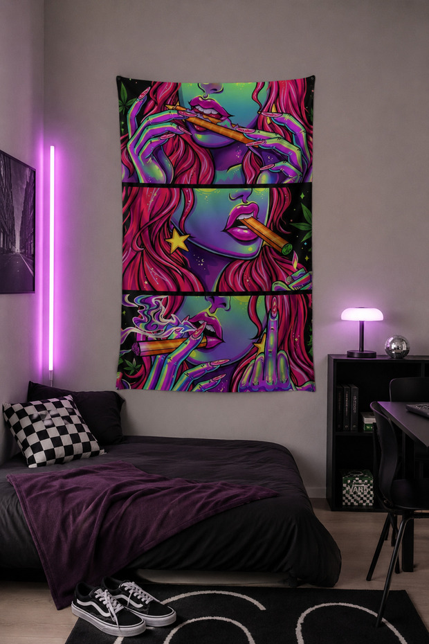Tutunca Girl Wall Tapestry Wall Covering Quality Fabric