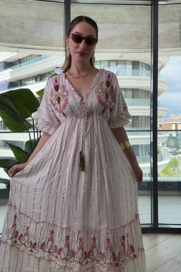 Cotton Handcrafted Embroidered Imported Dress