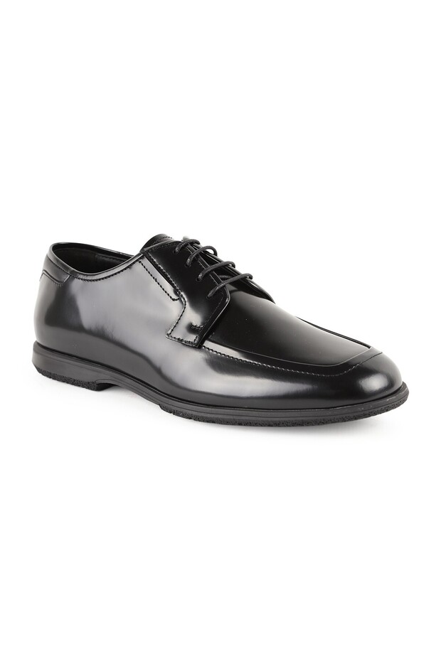 Men's Patent Leather Classic Shoes Lace-Up Groom's Suit Office Model Rubber Sole L6024