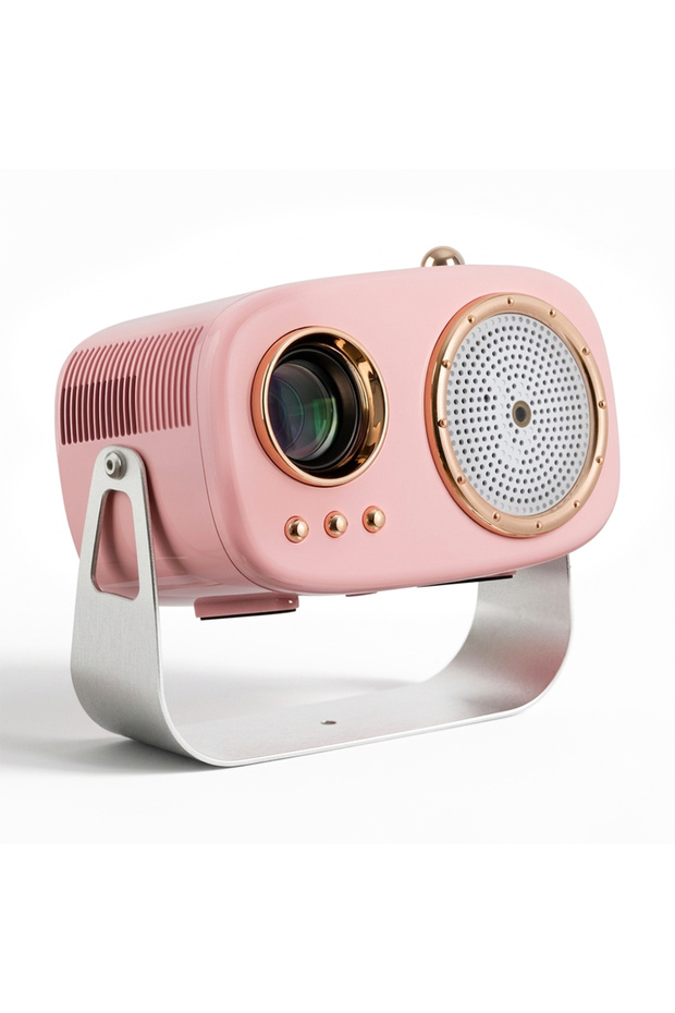 Mini Portable Android Projector | 150 ANSI Lumens 200" Display, ±45° Keystone Correction 4k Supported
