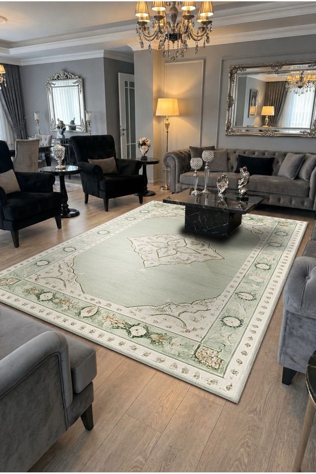 Sdt Traditional Patterned Modern Woven Base Decorative Carpet Sdt1207