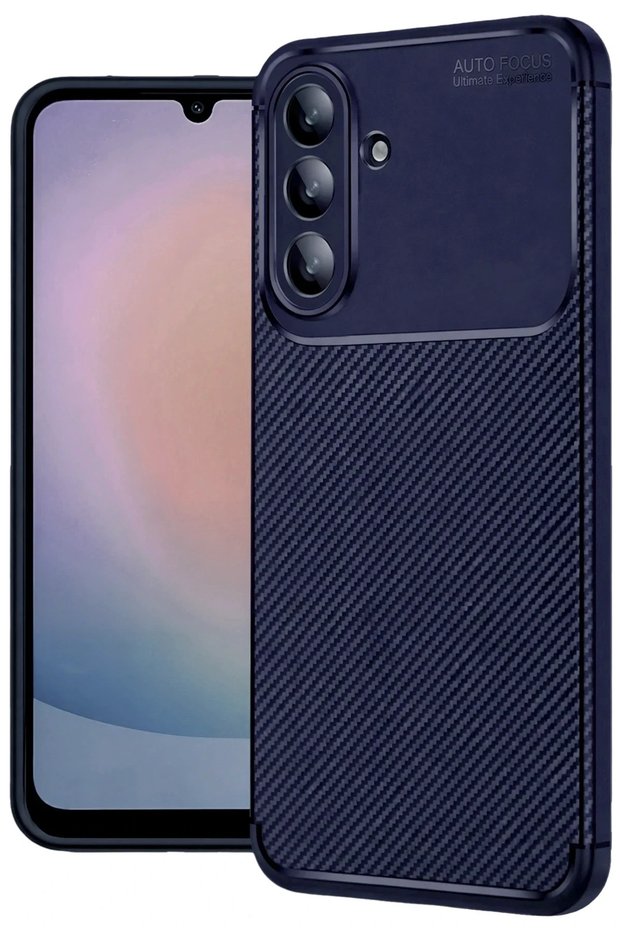 Ilkeshop New Galaxy A57 5g Auto Focus Carbon Cover (162840) - Navy Blue