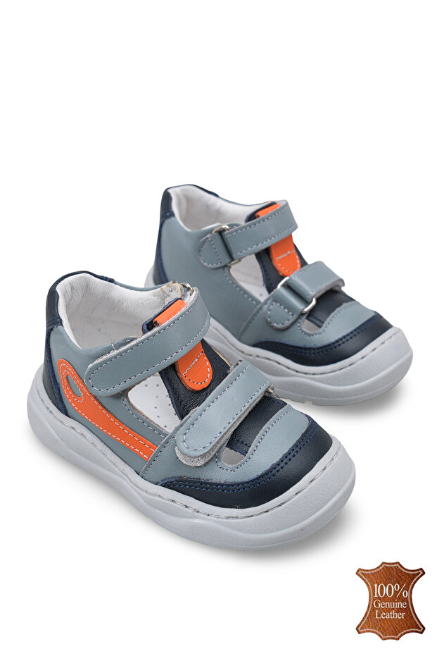 Genuine Leather Orthopedic Flexible Sole Summer Baby Boy Sandals - Wide Fit