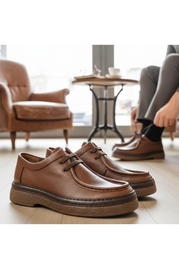 Jf-2415 Men's Genuine Leather Thermo Sole Premium Casual Shoes