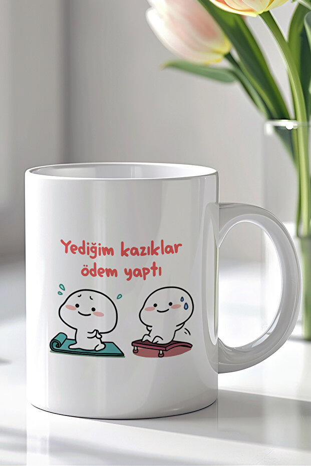 330ml Printed White Ceramic Mug Cup with Humorous Writing