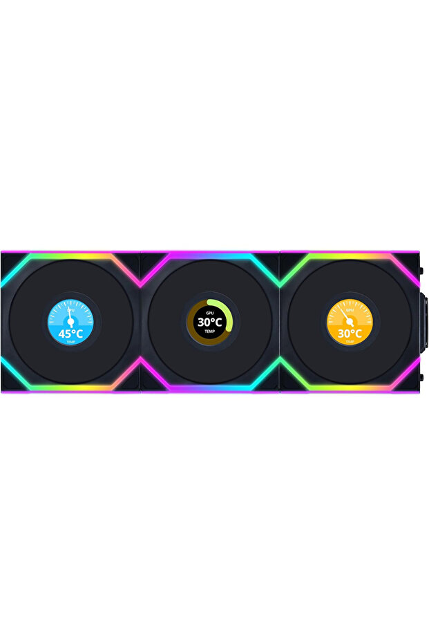 مراوح UNI FAN SL اللاسلكية مع شاشة LCD ووحدة تحكم - 120 وات - لون أسود