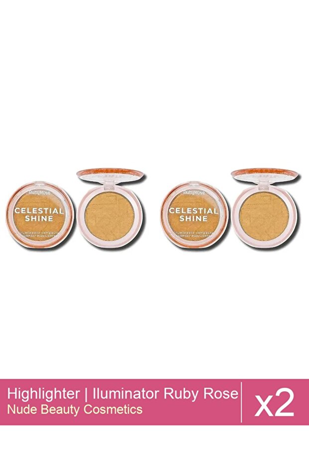 Set 2x Highlighter | Iluminator Ruby Rose - Celestial Shine 05 - 1