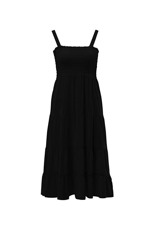 Rochie maxi neagră de damă - 5