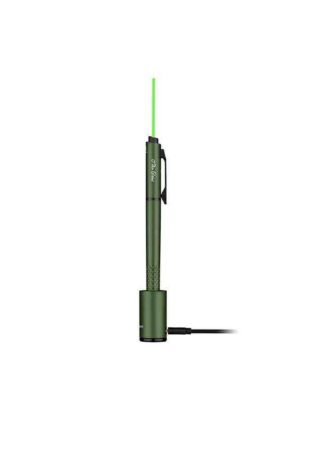 Open Glow (OD Green), 120 Lumens Penlight, Rechargeable USB-C LED Flashlight, Small Pocket Light for Office, Home, Outdoors