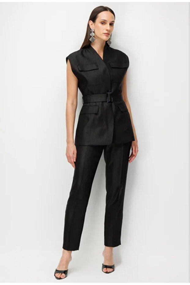 High Waist Skinny Leg Pants 1268