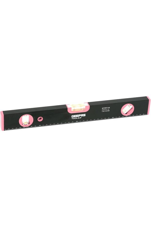 16'' Spirit Level - Small, Unbreakable Heavy-Duty Non-Magnetic Torpedo Level with 3 Level Bubbles - Shock Resistant - Pocket Size, Hanging Hole - Scaffold Level for Builders & Construction Site