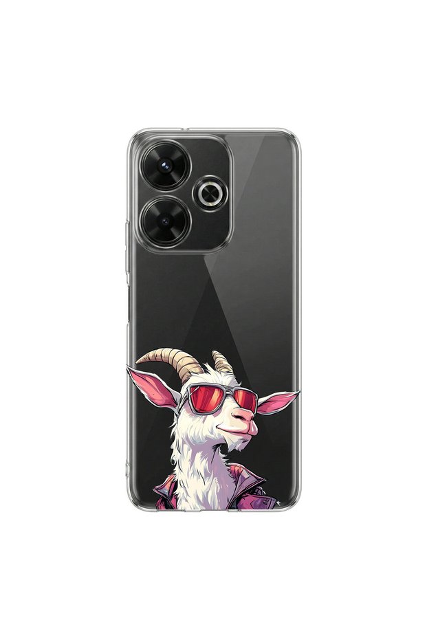 Redmi 13 Compatible Cool Animal 5 Design Transparent Case