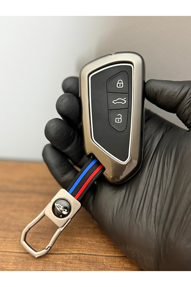 Volkswagen - Skosa - Seat- Smart 3-Button Silicone Key Cover, Protection Key Remote Control Metal Remote Key Case