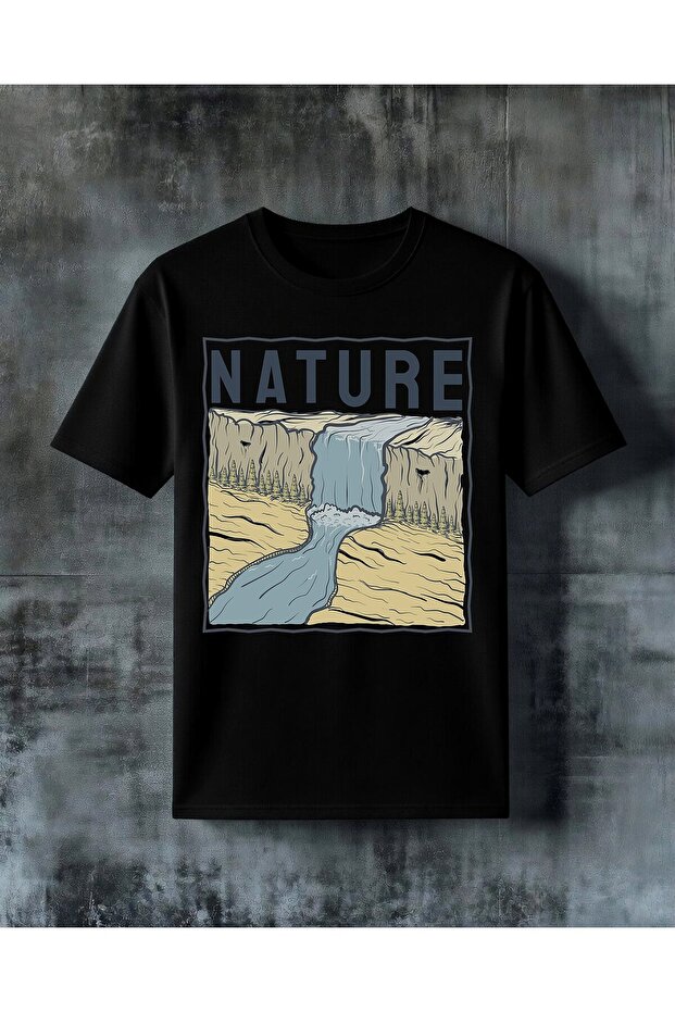 Nature Su Selesdir Printed Oversize T-Shirt
