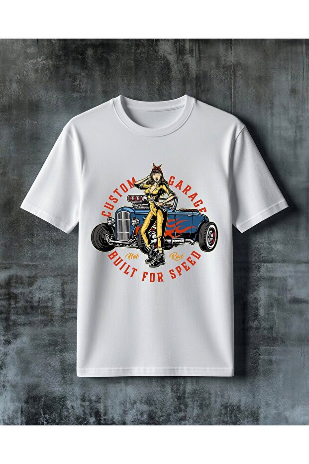Custom Garage Hot Rod Printed Oversize T-Shirt