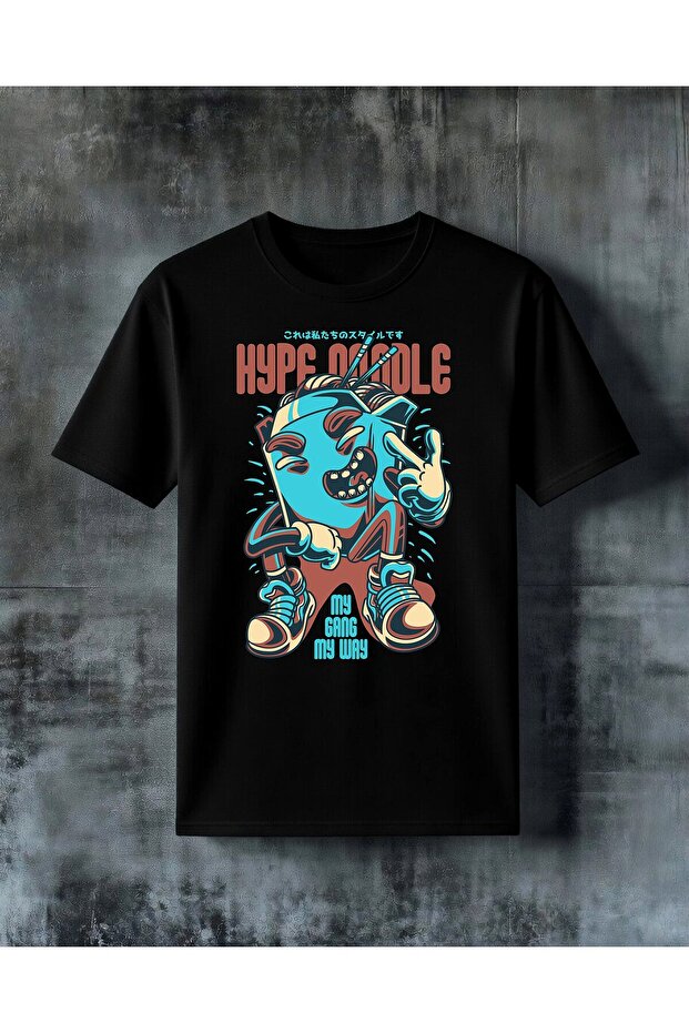 تي شيرت كبير الحجم مطبوع عليه hype noodle kultur