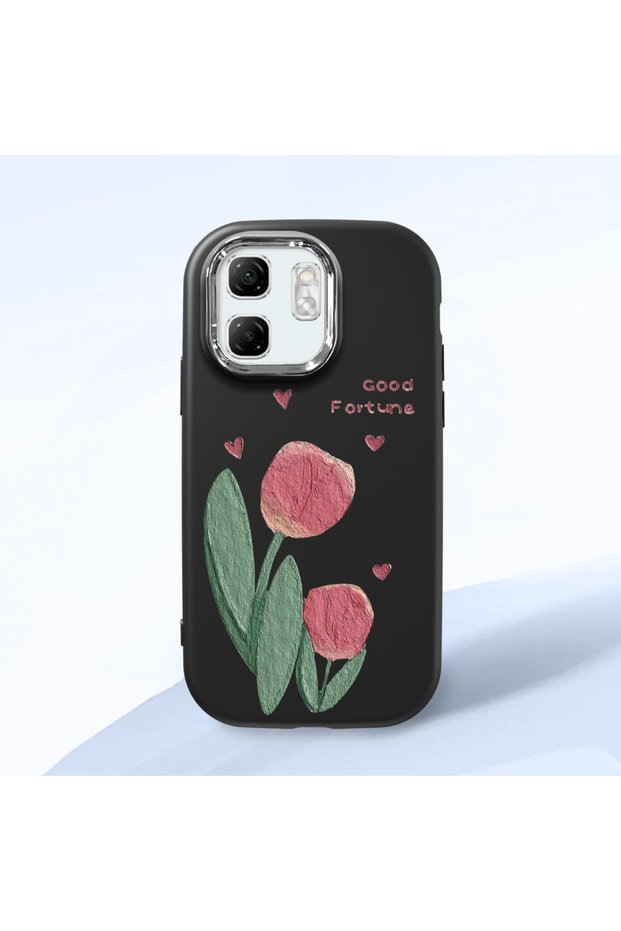 Infinix Smart 9 Compatible Shock-Absorbing Camera Protected Black Silicone Case