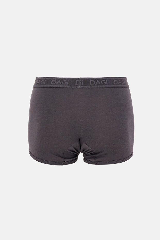 Anthracite-Black 3-Piece Patterned Micro Modal Boxer - 3