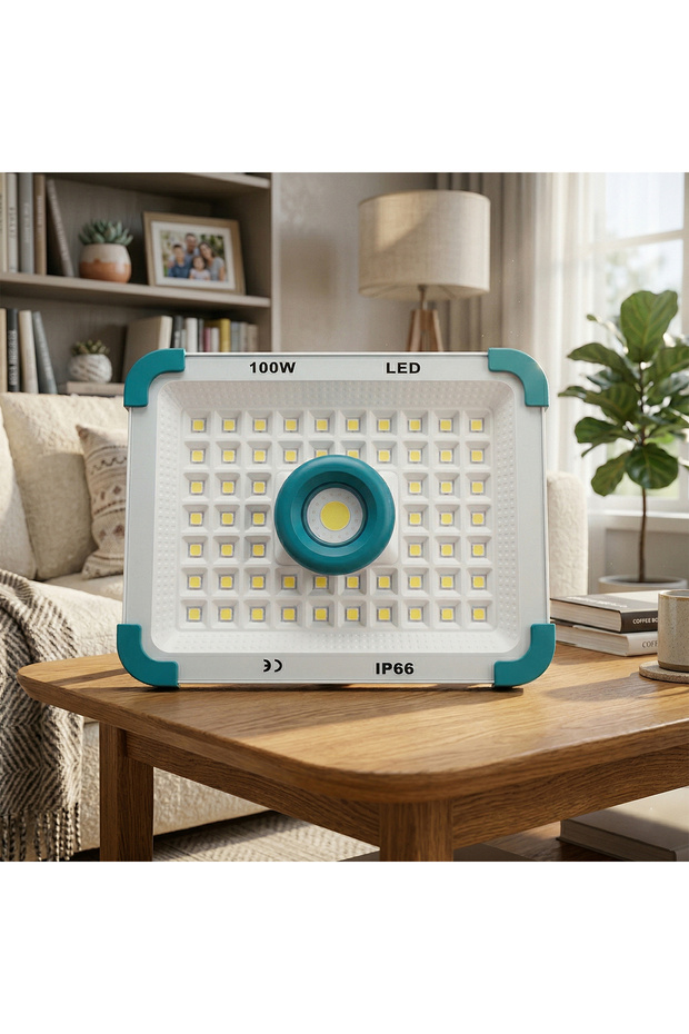 كشاف LED شمسي رووي RA31 بقوة 100 واط | مقاوم للماء IP66 | ضوء أمان للطوارئ في الهواء الطلق.