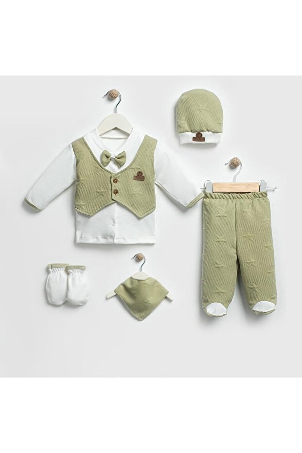 5-Piece Premium Starry Vest Cotton Baby Set