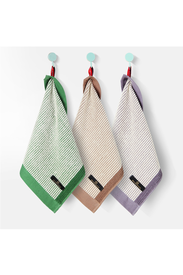 35x35cm 3-piece 3 cotton square towels, soft, absorbent, lint-free, household face towels35x35cm