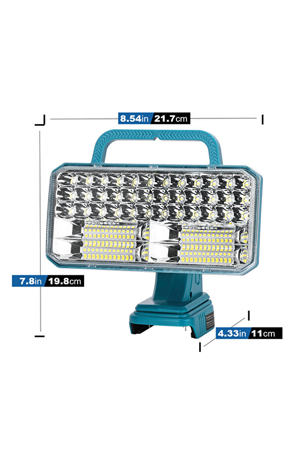 MT011 9" Cordless LED Work Light for Makita 18V Battery, Adjustable FloodLight 4000LM LED Portable F