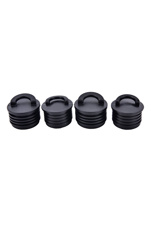 Black 4Pcs Durable Kayak Marine Boat Scupper Stopper Drain Holes Plugs