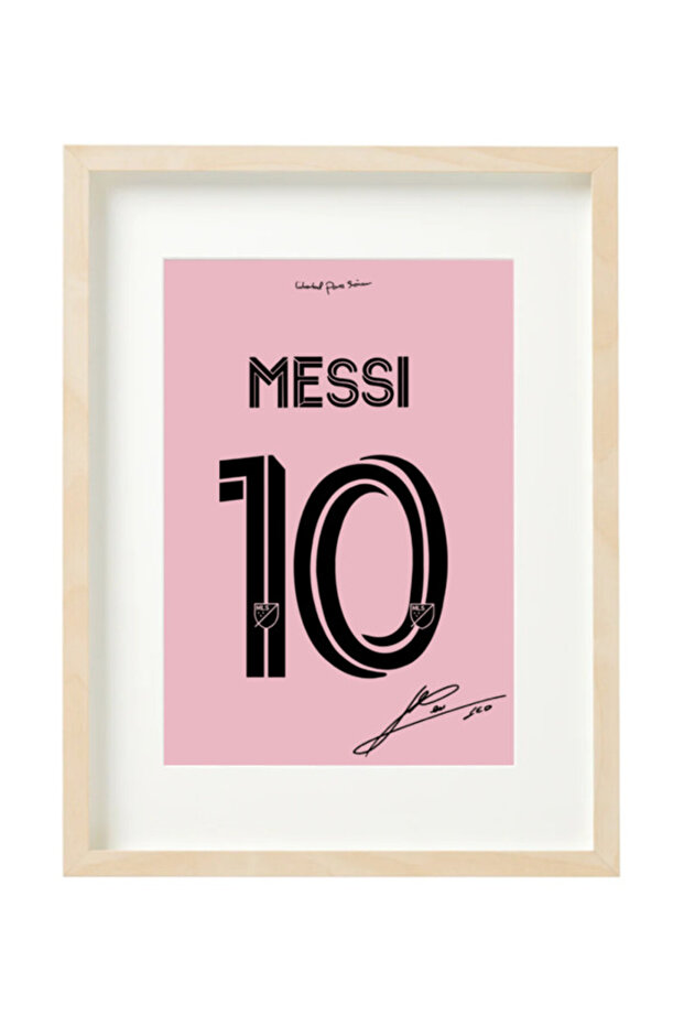 Messi Inter Miami CF Autographed Poster with Frame 30x40cm