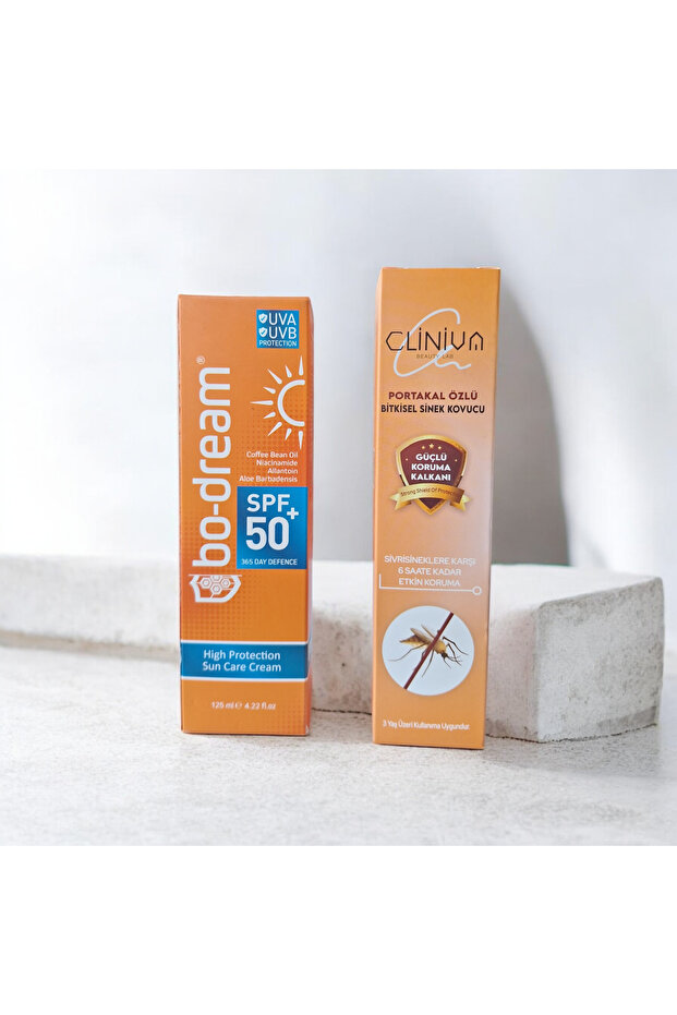 كريم واقي من الشمس SPF50+ 125 مل - طارد للحشرات بخلاصة البرتقال 150 مل
