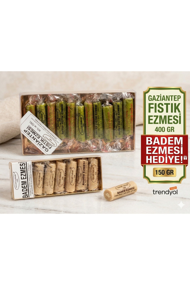 Necati HAKSAL 1339 Gaziantep Fıstık Ezmesi 400Gr Badem Ezmesi 150Gr