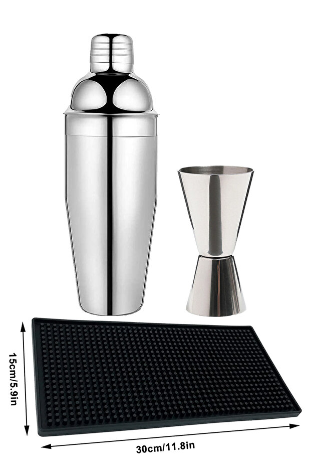 3 Piece Cocktail Set 350 ml Advantageous Shaker Package Mixology Equipment