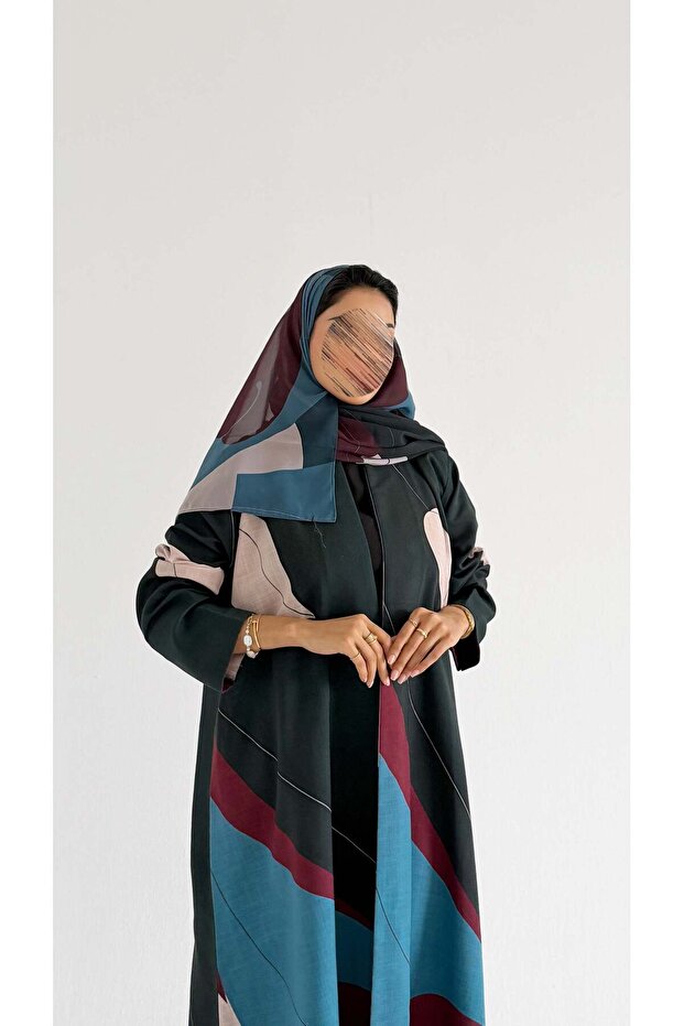 mwt1131 عباية طباعة printed abaya - 1