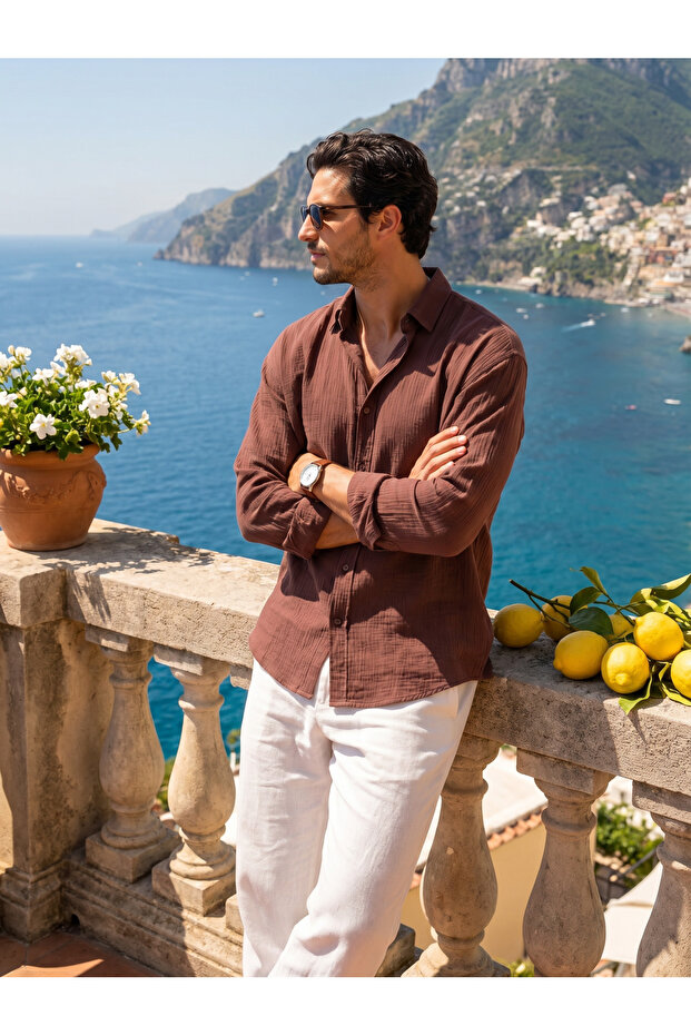 Amalfi Muslin Oversize Gömlek - Basic Fresh