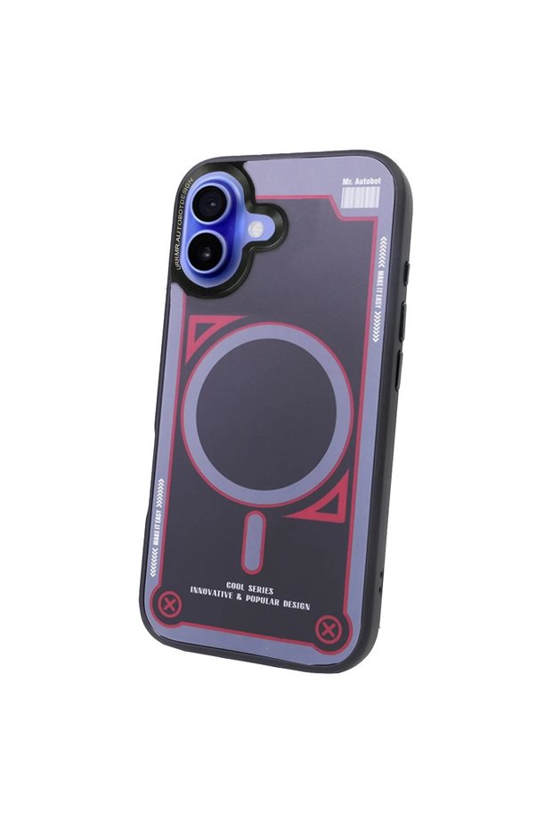 Urr Cool Series Matte Pure Pc Magsafe Cover Compatible with iPhone 16 - Black