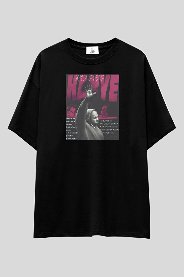 Kanye West T-Shirt | Unisex 100% Cotton Black & White Printed Niche Streetwear Design Tee