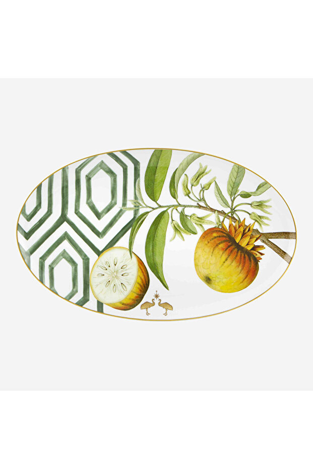 Amozonia Green Porcelain Serving Plate 40 cm