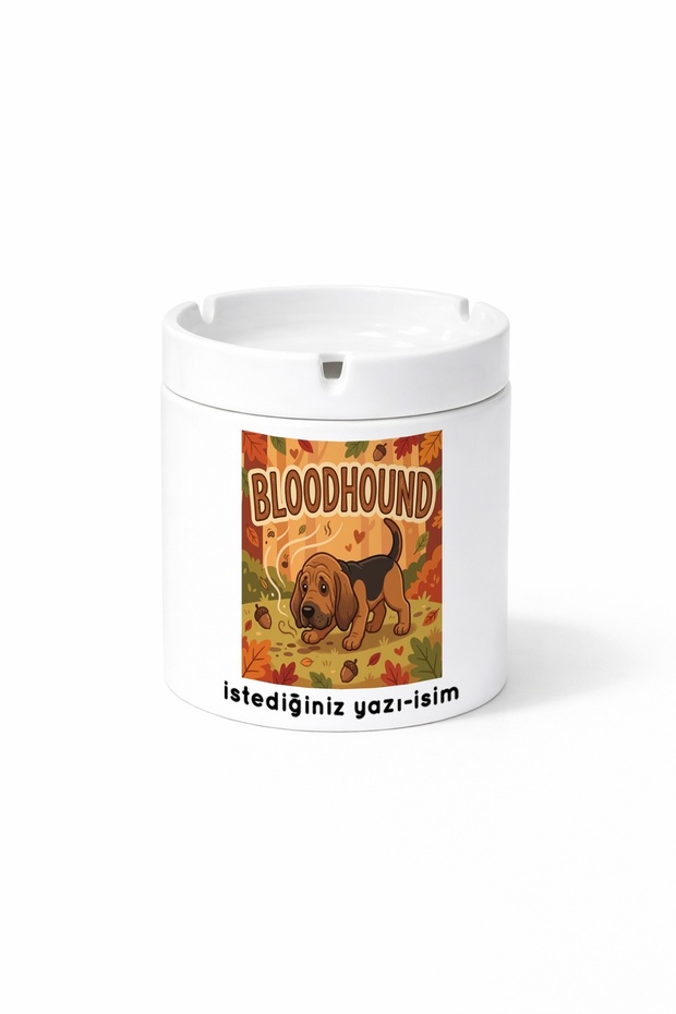 Animal Bloodhound Bloodline Dog Double Sided Printed Ashtray Ashtray Gift